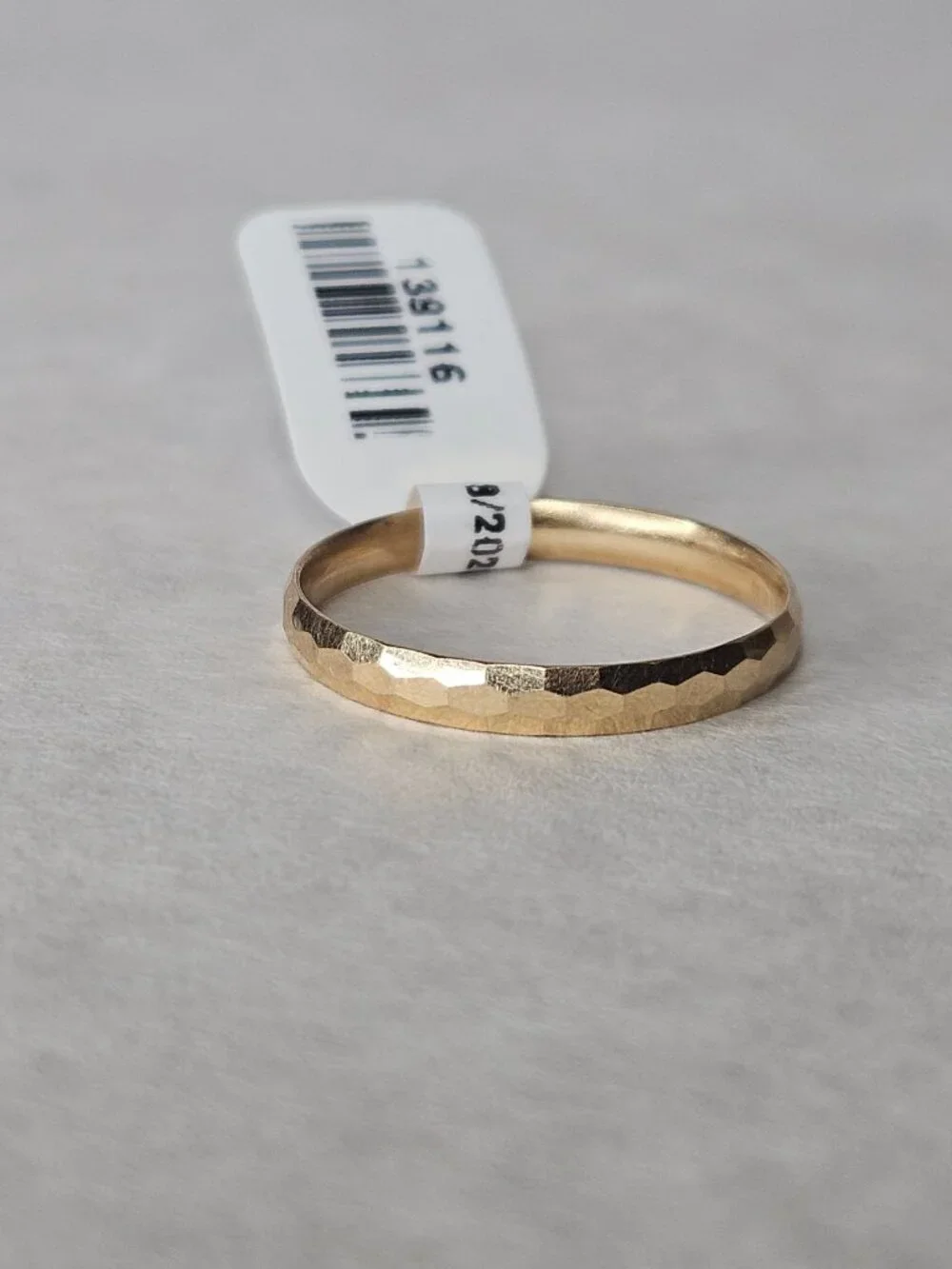 14K Yellow Gold Hexagonal Art Deco Style Men's Wedding Band Ring Size 10.25